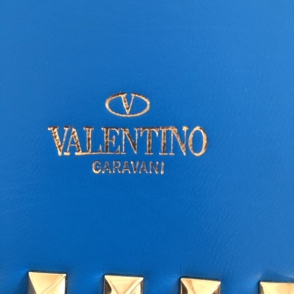 Blue Valentino Rockstud Wristlet Clutch - Picture 3 of 8